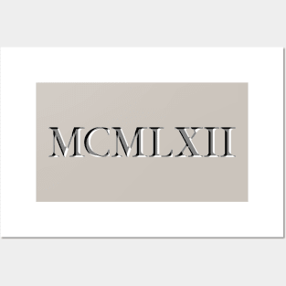 Roman Numeral 1962 Posters and Art